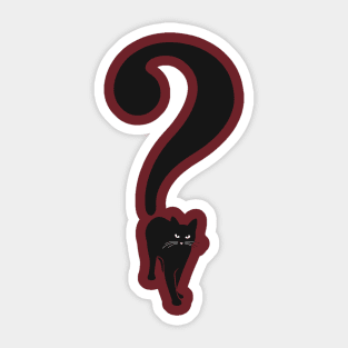 Cat in The Question Sticker